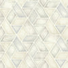 Seabrook Kentmere Geo Gray And White Wallpaper