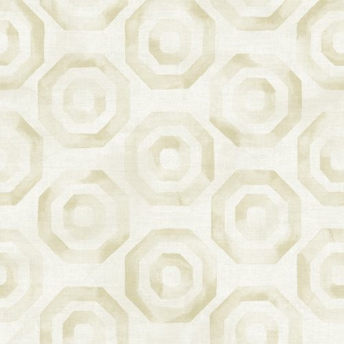 Seabrook Faravel Geo Gold And Off-White Wallpaper