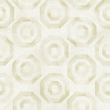 Seabrook Faravel Geo Gold And Off-White Wallpaper