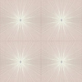 Seabrook Melrose Pink, Off-White, And Metallic Silver Wallpaper