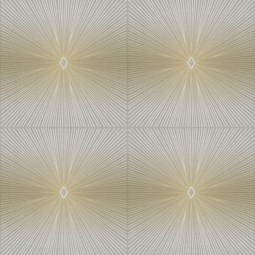 Seabrook Melrose Gray, Tan, And Metallic Gold And Silver Wallpaper