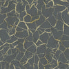 Seabrook Lenox Hill Crackle Black And Metallic Gold Wallpaper
