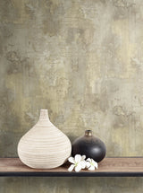 Seabrook Hampstead Texture Brown And Metallic Gold Wallpaper