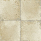 Seabrook Hampstead Tiles Metallic Gold, Gray, And Off-White Wallpaper