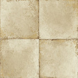 Seabrook Hampstead Tiles Metallic Gold And Tan Wallpaper