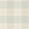Seabrook Newcastle Plaid Light Teal, Off-White, And Gray Wallpaper