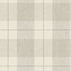 Seabrook Newcastle Plaid Taupe, Gray, And Off-White Wallpaper
