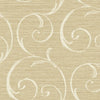 Seabrook Notting Hill Scroll Tan And Off-White Wallpaper
