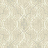 Seabrook Corsica Ogee Greige Wallpaper