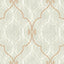 Seabrook Corsica Ogee Pewter And Copper Wallpaper