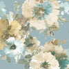 Seabrook Cyprus Sky Blue And Gold Wallpaper