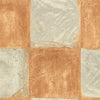Seabrook Corsica Tiles Pumpkin And Gray Wallpaper