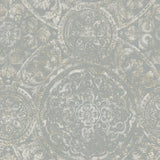 Seabrook Ibiza Gray And Off-White Wallpaper