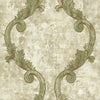 Seabrook Sicily Mint, Metallic Gold, And Light Taupe Wallpaper