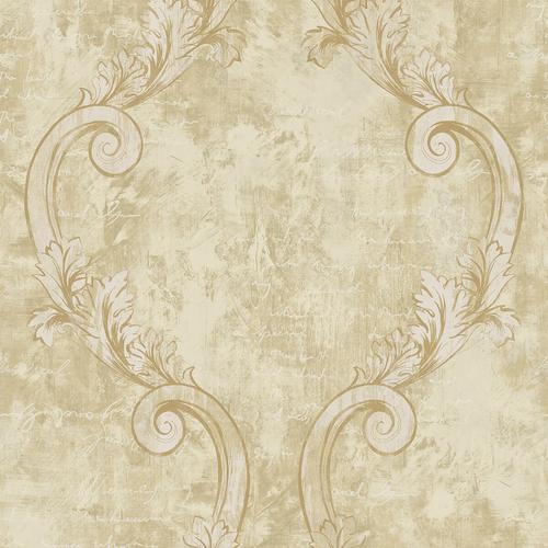 Seabrook Sicily Metallic Gold And Tan Wallpaper
