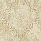 Seabrook Sicily Metallic Gold And Tan Wallpaper