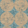Seabrook Fulton Copper And Teal Wallpaper