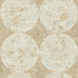 Seabrook Fulton Taupe And Off-White Wallpaper