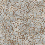 Seabrook Starkweather Chocolate And Metallic Silver Wallpaper
