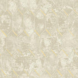 Seabrook Whitney Gray, Off-White, And Gold Wallpaper