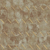 Seabrook Whitney Brown, Metallic Gold, And Gray Wallpaper