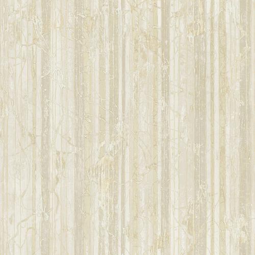 Seabrook Whitney Stripe Gray, Light Tan, And Off-White Wallpaper