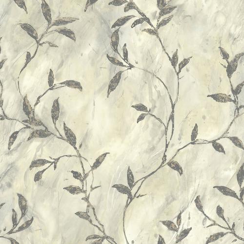 Seabrook Wheatstone Charcoal, Metallic Silver, And Off-White Wallpaper