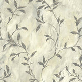 Seabrook Wheatstone Charcoal, Metallic Silver, And Off-White Wallpaper
