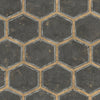 Seabrook Wright Black, Metallic Gold And Silver Wallpaper