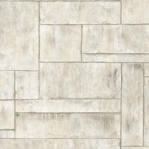 Seabrook Stirling Gray And Off-White Wallpaper