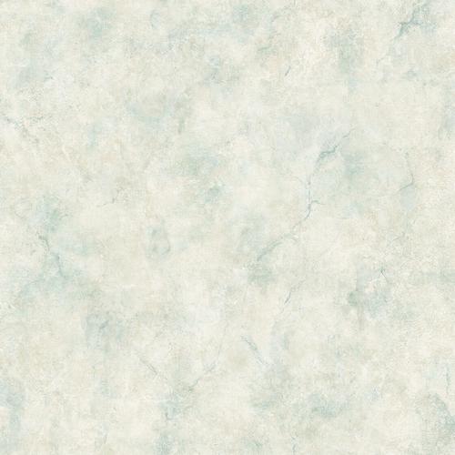 Seabrook Wheatstone Faux Teal And Off-White Wallpaper