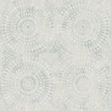 Seabrook Glisten Circles Teal And Off-White Wallpaper