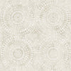 Seabrook Glisten Circles Light Greige And Off-White Wallpaper
