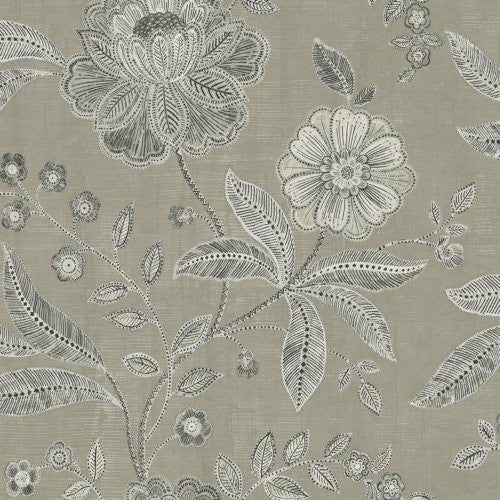 Seabrook Shimmer Dried Thyme And Black Wallpaper