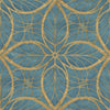 Seabrook Patina Cerulean And Gold Wallpaper