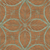 Seabrook Patina Copper And Sage Wallpaper