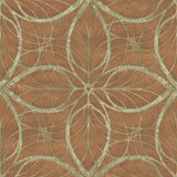 Seabrook Patina Metallic Gold And Sage Wallpaper