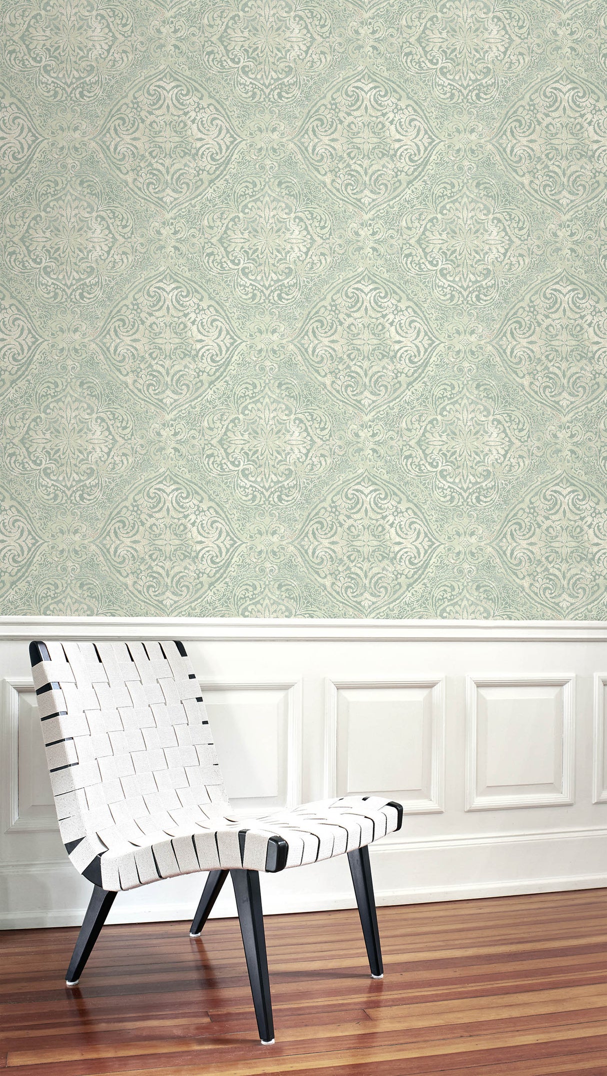 Seabrook Palladium Metallic Gold And Teal Wallpaper