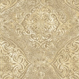 Seabrook Palladium Metallic Gold And Taupe Wallpaper