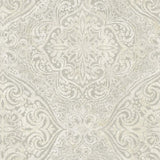 Seabrook Palladium Metallic Gold And Off-White Wallpaper