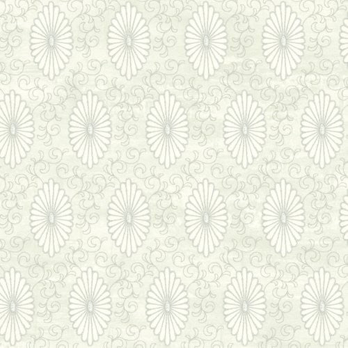 Seabrook Palladium Medallion Green Mist And Off-White Wallpaper