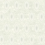 Seabrook Palladium Medallion Green Mist And Off-White Wallpaper