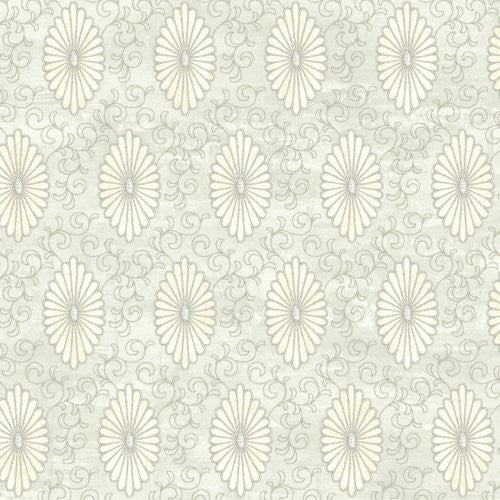 Seabrook Palladium Medallion Off-White And Greige Wallpaper