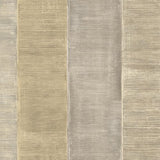 Seabrook Palladium Stripe Light Stone And Metallic Gold Wallpaper