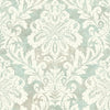 Seabrook Shimmer Damask Powder Blue And Off-White Wallpaper