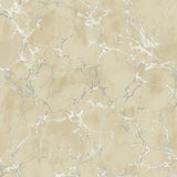 Seabrook Patina Marble Bisque And Metallic Silver Wallpaper