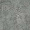Seabrook Brilliant Ogee Steel Gray And Pine Wallpaper