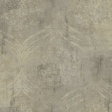 Seabrook Brilliant Ogee Charcoal And Coastal Plain Wallpaper