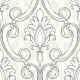 Seabrook Pomerelle Black And White Wallpaper
