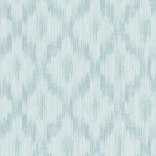 Seabrook Pomerelle Ikat Turquoise Wallpaper